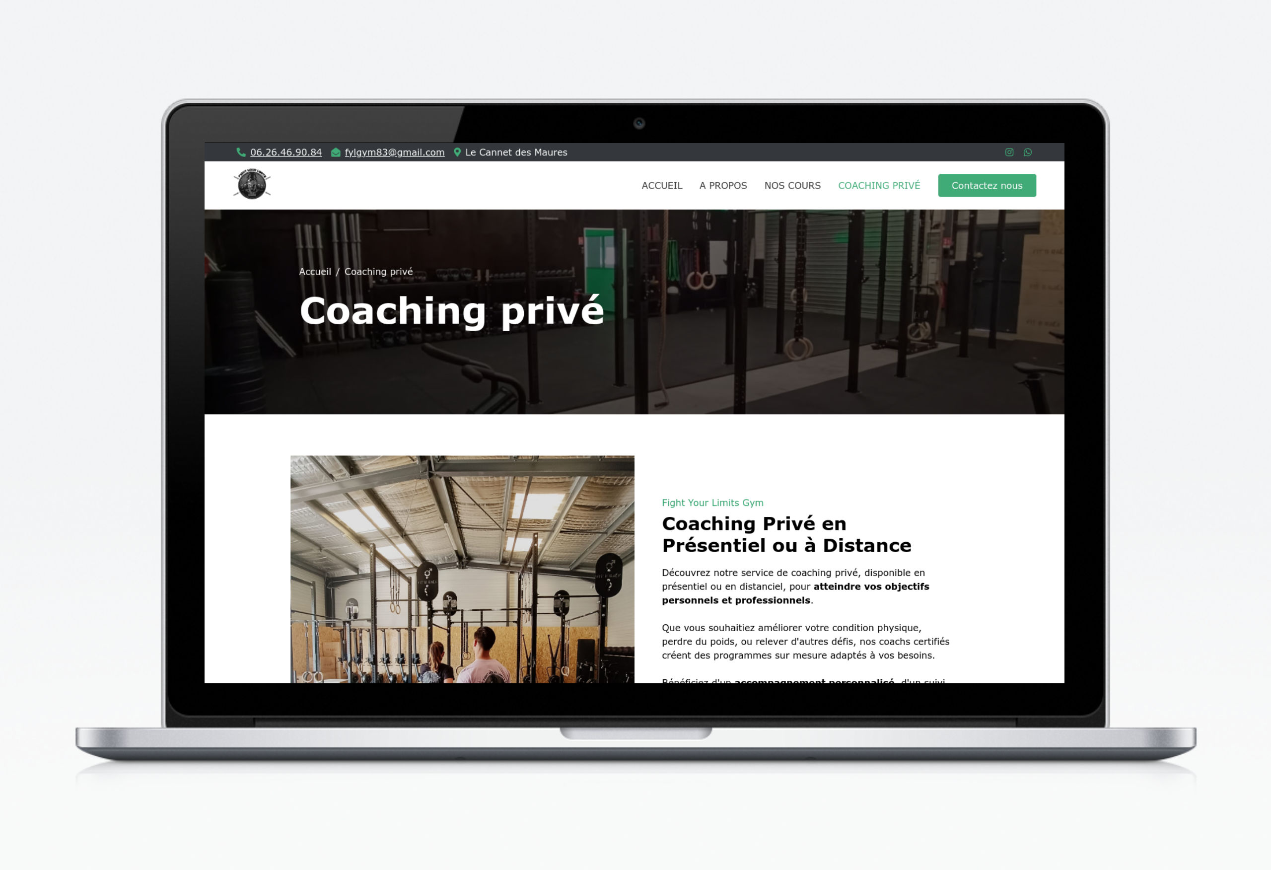 Site Web : Fight Your Limit Gym